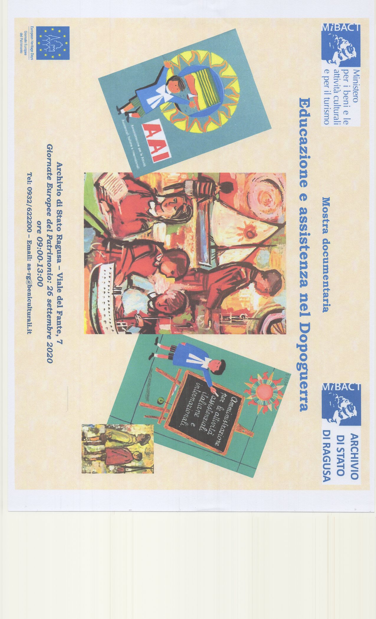 GEP 2020 - Archivio di Stato di Ragusa - mostra documentaria "Educazione ed Assistenza nel Dopoguerra"